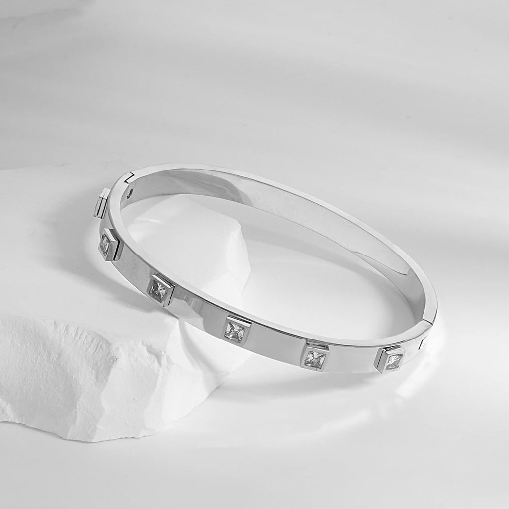 Zircon Stainless Bangles for Women
