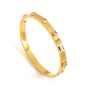 Zircon Stainless Bangles for Women