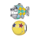 Skull/Shell Hanging Charm Fish Bead For Womens Snake Chain Bracelet