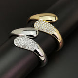 Snake Rhinestones Alloy Bracelet Cuff Bangle Women Big Metal Charm Jewelry