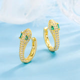 Green Crystal Emerald Gemstones Clip On Stud Earrings 18k Filled Silver S925