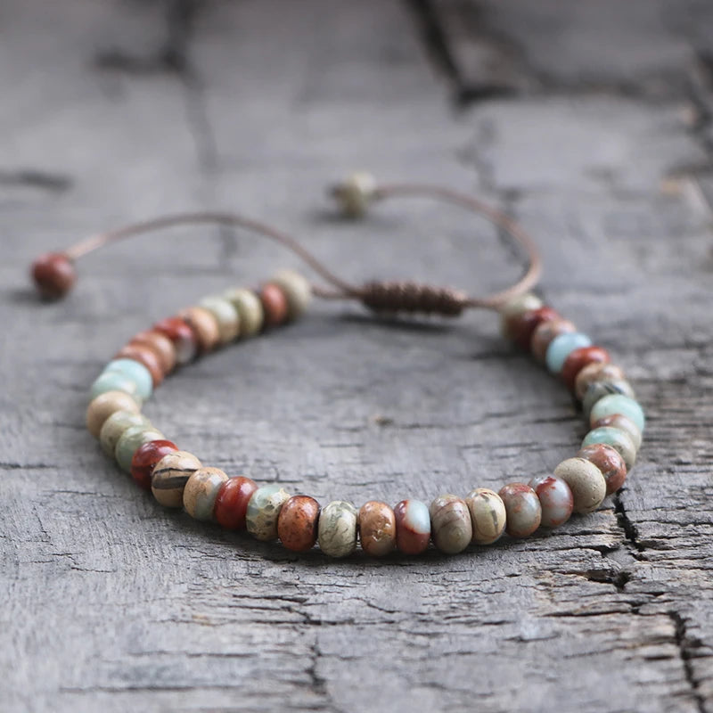 Snake-skin Stone Abacus Bead Bracelet Women Gift Lucky Friendship Bracelet