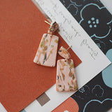 Colorful Geometric Polymer Clay Earring Set