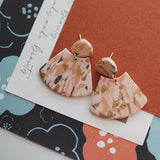 Colorful Geometric Polymer Clay Earring Set
