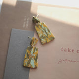 Colorful Geometric Polymer Clay Earring Set
