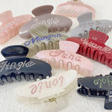 Crystal Letter Crab Hair Claw Clip Women Hairpins Barrette Headwear