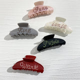 Crystal Letter Crab Hair Claw Clip Women Hairpins Barrette Headwear