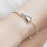 Sparkling Bow Charm Bracelet DIY Accessories Female Birthday Gift