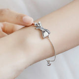Sparkling Bow Charm Bracelet DIY Accessories Female Birthday Gift
