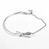 Sparkling Bow Charm Bracelet DIY Accessories Female Birthday Gift