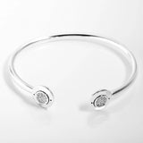Sparkling Logo Bead Open Bangle DIY Accessories Jewelry Gift
