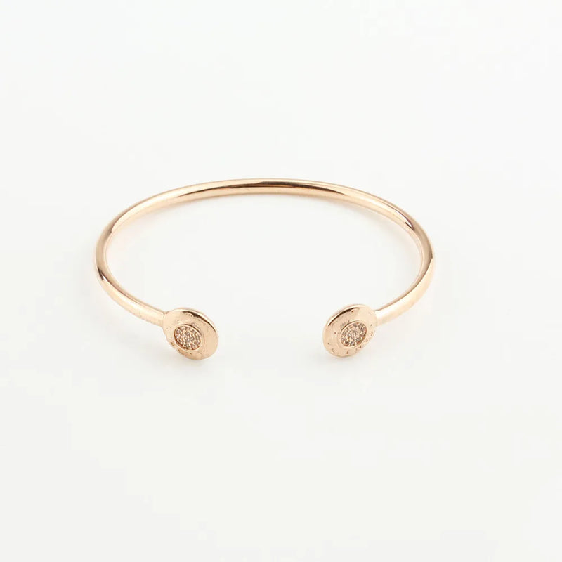 Sparkling Rose Open Bangle DIY Accessories Birthday Gift