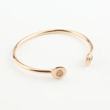 Sparkling Rose Open Bangle DIY Accessories Birthday Gift