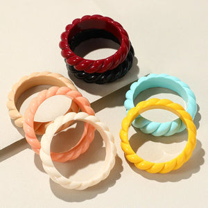 Bohemian Spiral Punk Resin Bracelet for Women