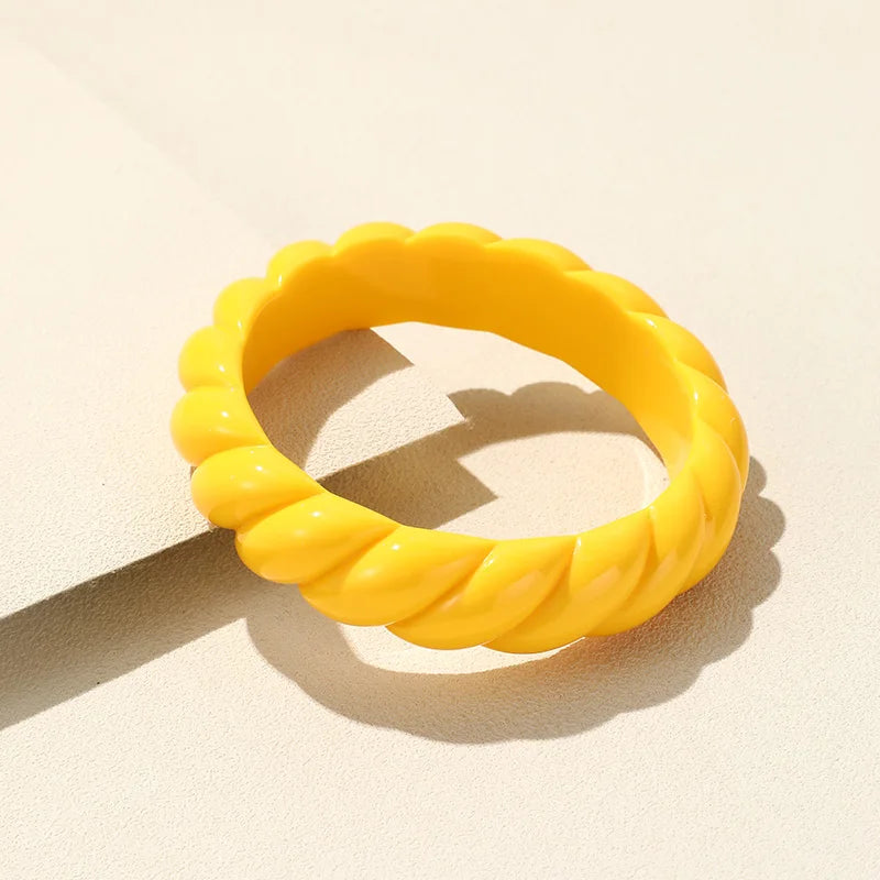 Bohemian Spiral Punk Resin Bracelet for Women