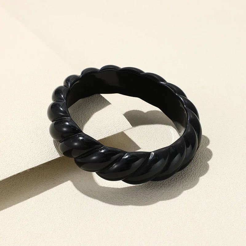Bohemian Spiral Punk Resin Bracelet for Women