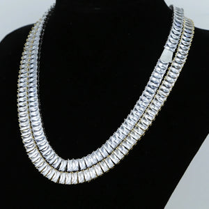 Lab Diamond CZ Necklace Cuban Chain Party Wedding Jewelry