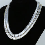 Lab Diamond CZ Necklace Cuban Chain Party Wedding Jewelry