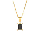 Colorful Zircon Pendant Necklace - Female Jewelry