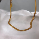PVD18K Plated Stainless Steel Herringbone Chokers