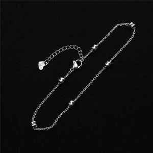 Stainless Steel Anklet Foot Ankle Bracelet Leg Chain Jewelry 23.5cm 1PC