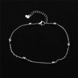 Stainless Steel Anklet Foot Ankle Bracelet Leg Chain Jewelry 23.5cm 1PC
