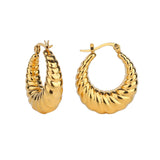 Croissant Hoop Earrings Small Circle Rouge Party Jewelry