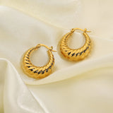 Croissant Hoop Earrings Small Circle Rouge Party Jewelry