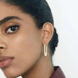 Stainless Steel U-shaped Hoop Earrings for Women