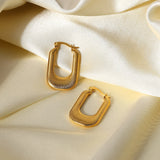 Stainless Steel U-shaped Hoop Earrings for Women