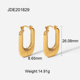 Stainless Steel U-shaped Hoop Earrings for Women
