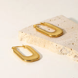 Stainless Steel U-shaped Hoop Earrings for Women