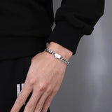 Stainless Steel Link Chain Bracelet ClassicCircle Silver