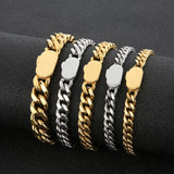 Stainless Steel Link Chain Bracelet ClassicCircle Silver