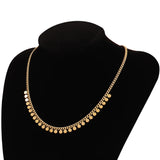 Women's Stainless Steel Geometric Pendant Choker Necklace