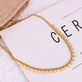 Women's Stainless Steel Geometric Pendant Choker Necklace