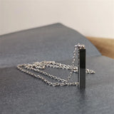 Stainless Steel Rectangle Pendant Necklace For Men