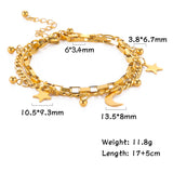 Stainless Steel Women's Double Chain Bracelet for Party