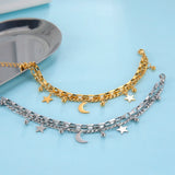 Stainless Steel Women's Double Chain Bracelet for Party