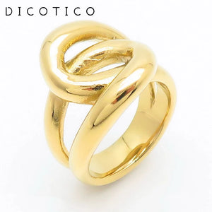 Women's Stainless Steel Geometric Charm Rings Wedding Jewelry
