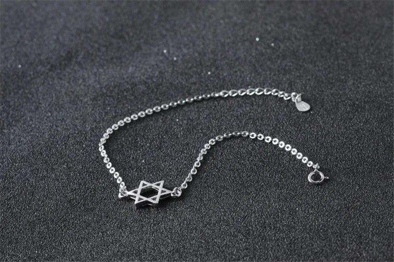Vintage 925 Sterling Silver Star Bracelets Anklets