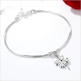 Silver 925 Star Square Anklets Jewelry For Women