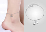 Silver 925 Star Square Anklets Jewelry For Women
