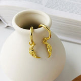 925 Silver CZ Drop Earrings 18K Plated Hoops for Women