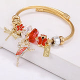 Strand Beads Dancing Girl Charm Bracelets for Women Children