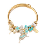 Strand Beads Dancing Girl Charm Bracelets for Women Children