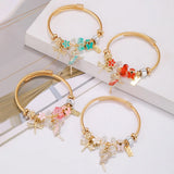 Strand Beads Dancing Girl Charm Bracelets for Women Children