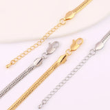 18K Plated Herringbone Choker Necklace for Women