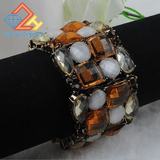 Vintage Crystal Rhinestone Charm Stretch Bracelet