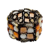 Vintage Crystal Rhinestone Charm Stretch Bracelet